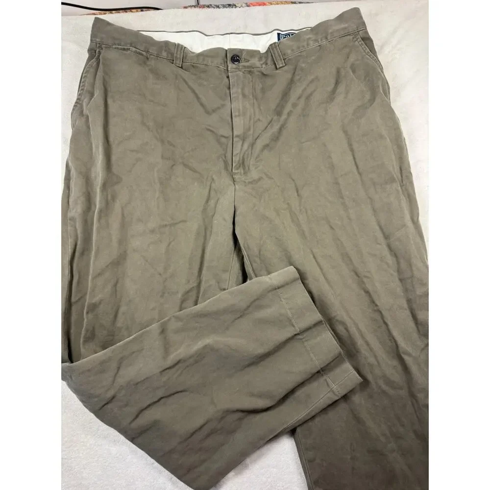 Polo Ralph Lauren Prospect Pants Mens Olive Khaki 100% Cotton Chino 38/30